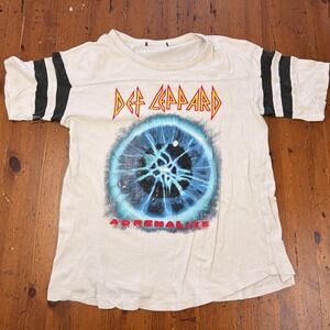 Modern Def Leppard Adrenalize 7-Day Weekend Tour Graphic Tee White Mens S/M